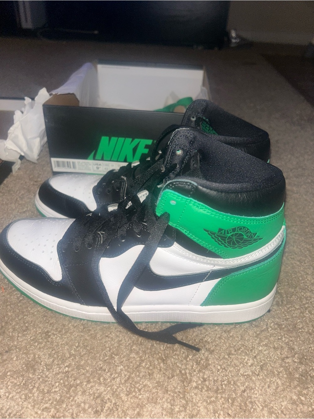 Air Jordan 1 High OG Lucky Green Size 9.5 OG Box